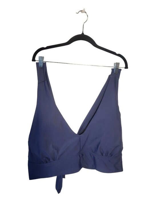 Universal Standard Other - Universal Standard Blue V-Neck Tie-Back Crop Swim Bikini Top Size 2XL (5XL)